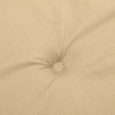 Stoelkussens 2 st lage rug 100x50x4 cm stof gemleerd beige Stoelkussens 2 st lage rug 100x50x4 cm stof gemleerd beige