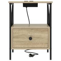 Nachtkastje Sonoma eiken 41,5 x 40,5 x 55 cm Bewerkt hout - thumbnail