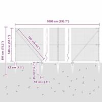 VidaXL Afrasteringspaal grijs 10 x 1,4 m (19 x 19 mm gaas) - thumbnail