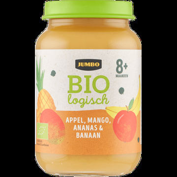Jumbo Babyvoeding Biologisch Appel, Mango, Ananas & Banaan 8+ Maanden 190 g