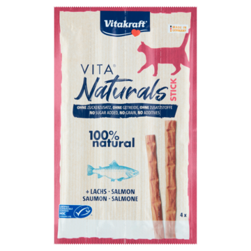 Vita Naturals Cat Stick Zalm 4x dierensnack Vitakraft - Vitakraft