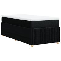 Boxspring met matras stof zwart 90x190 cm - thumbnail