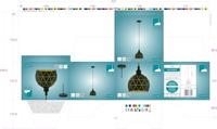 Eglo Design hanglampRoccaforte Ø 17cm zwart met goud - 33345 - thumbnail
