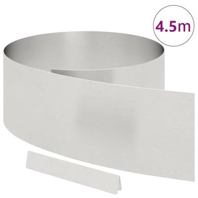 Tuinrand Zilver 450 x 0.05 x 15 cm Roestvrij staal