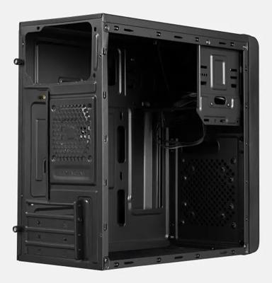 ATX Semi-toren Behuizingapprox! APPC-301F Zwart - thumbnail