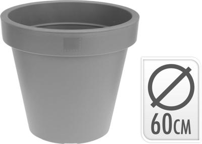 Bloempot kunststof lichtgrijs D60cm