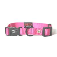 Martin halsband verstelbaar nylon roze - thumbnail