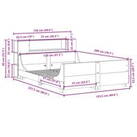 Bedframe zonder matras massief grenenhout wasbruin 180x200 cm - thumbnail