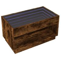 Salontafel met Infinity LED 90x50x50 cm gerookt eikenkleurig - thumbnail