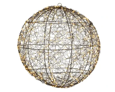 Lumineo micro led bal frame d28cm-400l zwart/klassiek warm