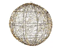 Lumineo micro led bal frame d28cm-400l zwart/klassiek warm - thumbnail