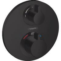 Afbouwdeel Hansgrohe Ecostat S Thermostaat inbouw 2 Functies Rond Mat Zwart - thumbnail