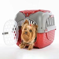 Bama Pet Transportbox 59x38x37 cm Rood/Zilver - thumbnail