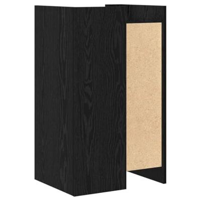 Dressoir Zwart Eiken 45 x 35 x 75 cm Bewerkt hout