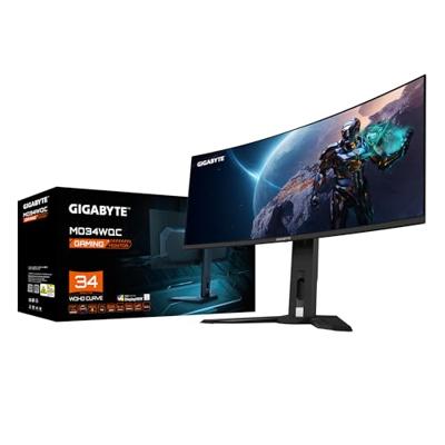 Gigabyte MO34WQC Gaming monitor Energielabel F (A - G) 86.4 cm (34 inch) 3440 x 1440 Pixel 21:9 0.03 ms DisplayPort, HDMI OLED - thumbnail