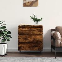 Dressoir 60x35x70 cm bewerkt hout gerookt eikenkleurig - thumbnail