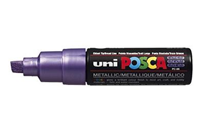 Uni Posca verfmarker 8k metallic violet - beitelpunt 8mm Uni Posca verfmarker 8k metallic violet - beitelpunt 8mm