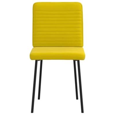 Eetkamerstoelen 2 st fluweel geel