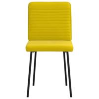 Eetkamerstoelen 2 st fluweel geel - thumbnail
