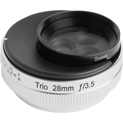 Lensbaby Trio 28mm f/3.5 Lens voor Sony E Mount - Zilver
