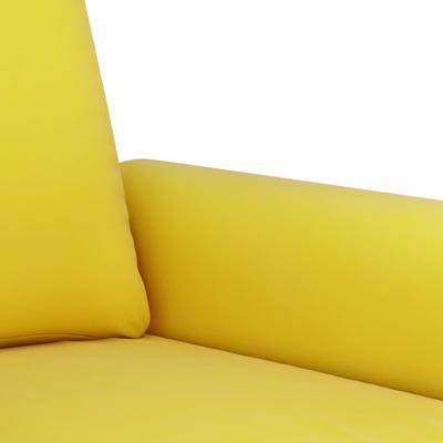 3-delige Loungeset met kussens fluweel geel - thumbnail