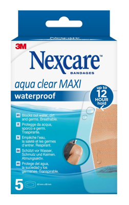 Nexcare Aqua Clear Maxi Waterproof Bandages