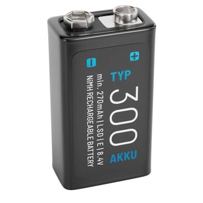 Absina Oplaadbare 9V batterij (blok) Absina 300 NiMH 8.4 V 270 mAh 1 stuk(s)