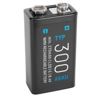 Absina Oplaadbare 9V batterij (blok) Absina 300 NiMH 8.4 V 270 mAh 1 stuk(s) - thumbnail