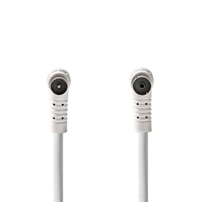 Nedis Coaxkabel | IEC (Coax) Male | IEC (Coax) Female | Vernikkeld | 120 dB | 75 Ohm | Viervoudig Afgeschermd | 5.00 m | Rond | PVC | Wit | Label - Nedis Coaxkabel | IEC (Coax) Male | IEC (Coax) Female | Vernikkeld | 120 dB | 75 Ohm | Viervoudig Afgeschermd | 5.00 m | Rond | PVC | Wit | Label -