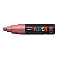 Uni-Posca Posca marker, afm pc-8k, lijndikte 8 mm, breed, rood metallic, 1 stuk - thumbnail