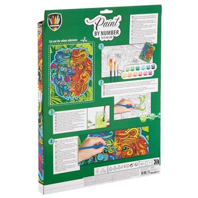 Grafix Schilderen op nummer canvas - leeuw