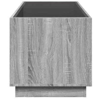 Salontafel met Infinity LED 70x50x50 cm grijs sonoma eikenkleur