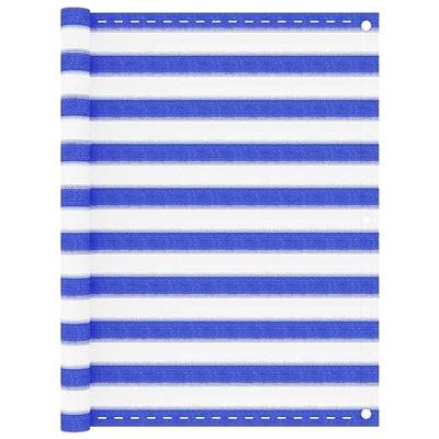 VidaXL Balkonscherm 120x500 cm hdpe blauw en wit VidaXL Balkonscherm 120x500 cm hdpe blauw en wit