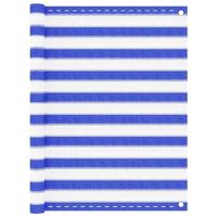 VidaXL Balkonscherm 120x500 cm hdpe blauw en wit - thumbnail