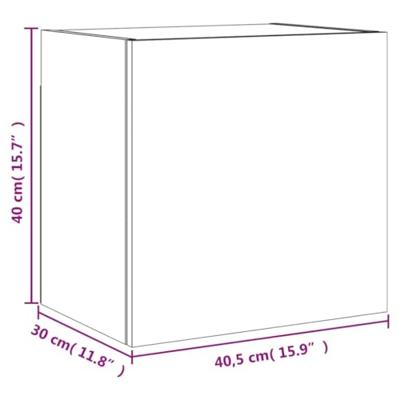 Tv-wandmeubel 40,5x30x40 cm bewerkt hout grijs sonoma