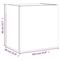 Tv-wandmeubels 2 st 40,5x30x40 cm bewerkt hout zwart - thumbnail