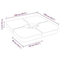 VidaXL 4-delige set parasolvoeten voor kruisvoet parasol 100 kg pp - thumbnail