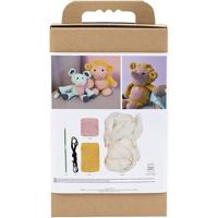 Creativ Company Hobbyset amigurumi, egel, lichtroze, warm geel, 1 doos - thumbnail