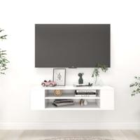 Tv-hangmeubel 100x30x26,5 cm bewerkt hout wit - thumbnail