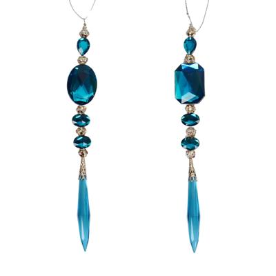 8.6 inch Jewel Stone Dangle Ornament X 2. I 5x5x10 cm kerstornament Kurt S. Adler - Kurt s adler