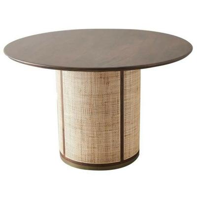Eettafel Home ESPRIT Mangohout 130 x 130 x 76 cm