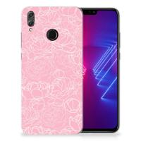 Honor 8X TPU Case White Flowers - thumbnail