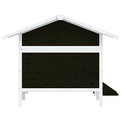 VidaXL Hondenhok 159x120x88,5 cm massief grenenhout grijs