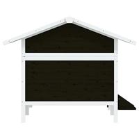 VidaXL Hondenhok 159x120x88,5 cm massief grenenhout grijs - thumbnail