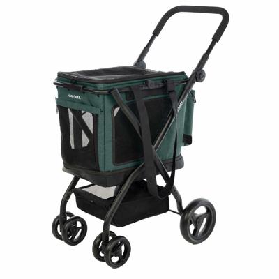 Carlett - Cube P Kiefer | 3 in 1 Transporttassen voor Tiere | Roulette-Transporttasje | Sicherheit Frein | Wasserdichtes Gewebe | Peutêtre gecombineerd met een Tüte Kursen | Vert foncé