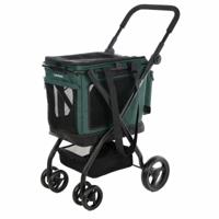 Carlett - Cube P Kiefer | 3 in 1 Transporttassen voor Tiere | Roulette-Transporttasje | Sicherheit Frein | Wasserdichtes Gewebe | Peutêtre gecombineerd met een Tüte Kursen | Vert foncé - thumbnail