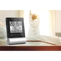Hama Radiogestuurde Wekker Black Line Zwart - thumbnail