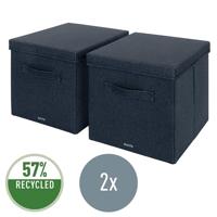 Leitz stoffen opbergdoos, large, grijs, set van 2 stuks - thumbnail