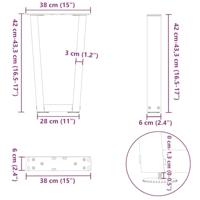 Eettafelpoten 2 st V-vormig 38x(42-43,3) cm staal zwart - thumbnail