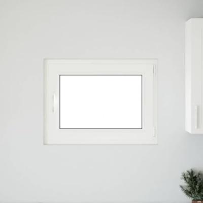 Kelderraam "RISOR" 80x70 cm draai-kiep DIN rechts wit